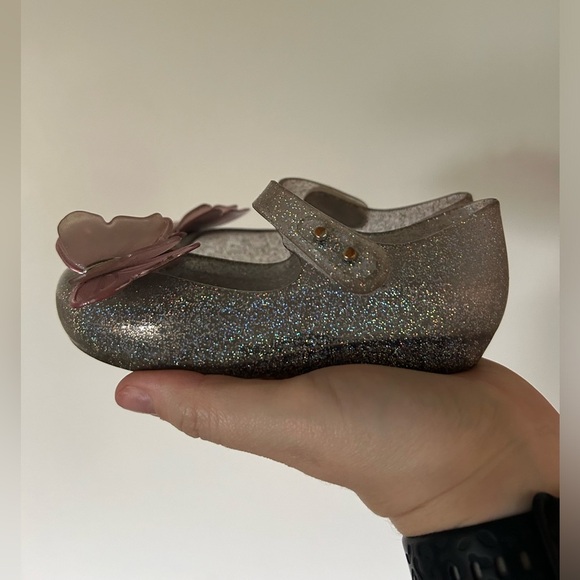 MINI MELISSA ULTRAGIRL FLY III BB - GLITTER SILVER/PINK - Picture 2 of 8